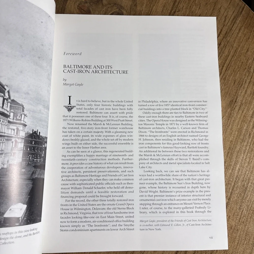 Baltimore's Cast-Iron Buildings and Architectural Ironwork by James D Dilts 1991
